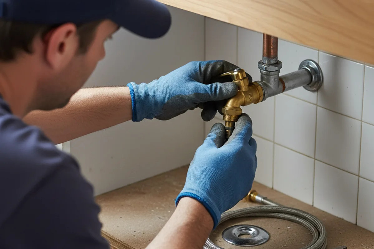 Shutoff valve and fitting work during Burst Pipe Repair in Jamul
